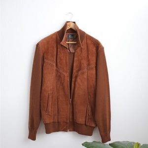 Alan Stuart Camel Leather Jacket Sz: XL